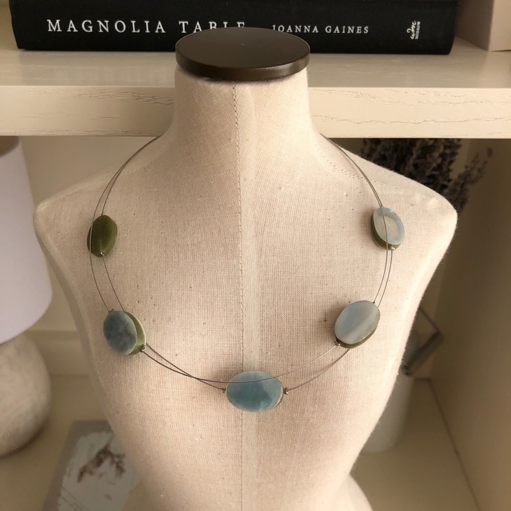 Double-strand Stone Necklace
